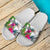 Wallis And Futuna Custom Personalised Slide Sandals White - Turtle Plumeria Banana Leaf - Polynesian Pride