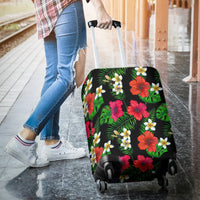 Hibiscus And Plumeria Luggage Cover - Polynesian Pride