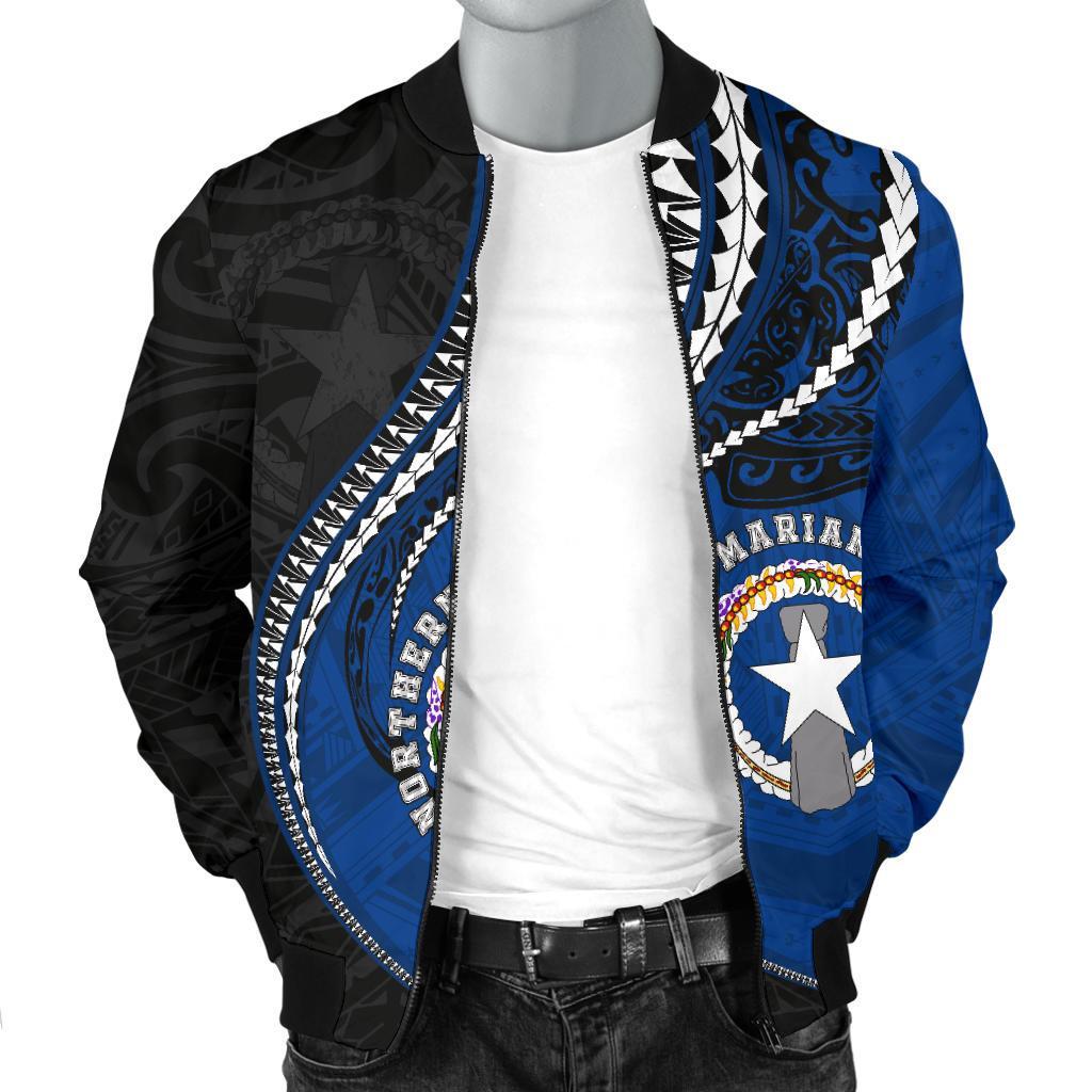 Northern Mariana Islands Men's Bomber Jacket Kanaloa Tatau Gen MP - Polynesian Pride