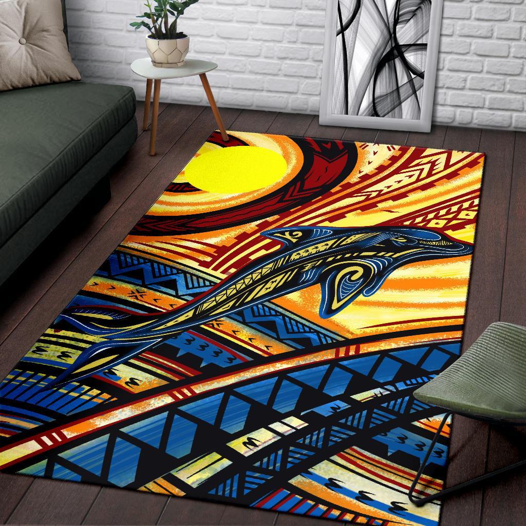 Palau Area Rug - Dolphin Surfing - Polynesian Pride