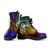 Hawaii Custom Personalised Leather Boots - Rainbow Polynesian Pattern - Polynesian Pride