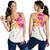 Hawaii Colorful Flower Women's Racerback Tank White - Polynesian Pride