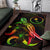 Chuuk Polynesian Area Rugs - Turtle With Blooming Hibiscus Reggae - Polynesian Pride