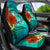 Tonga Car Seat Covers - Tropical Flowers Style Universal Fit Blue - Polynesian Pride