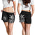 American Samoa Polynesian Shorts (Women) - Polynesian Turtle (Silver) - Polynesian Pride