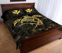 Hawaii Turtle Kanaka Golden Quilt Bed Set - Polynesian Pride
