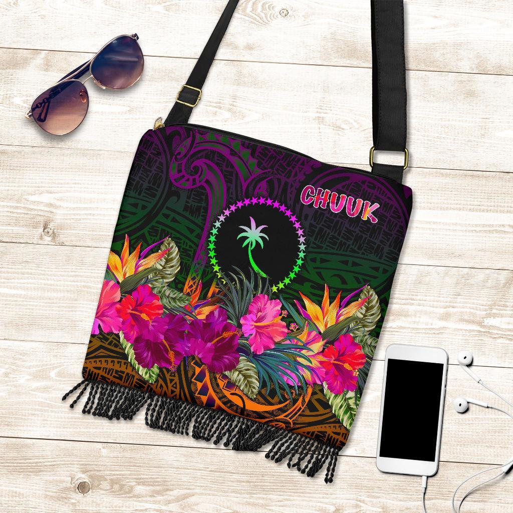 Chuuk Crossbody Boho Handbag - Summer Hibiscus One Style One Size Reggae - Polynesian Pride