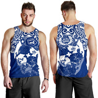 Tonga Polynesian Men's Tank - Tongan Pride (Bright Blue) - Polynesian Pride