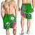 Hawaii Polynesian Men's Shorts - Hawaii Seal With Turtle Plumeria (Green) - Polynesian Pride