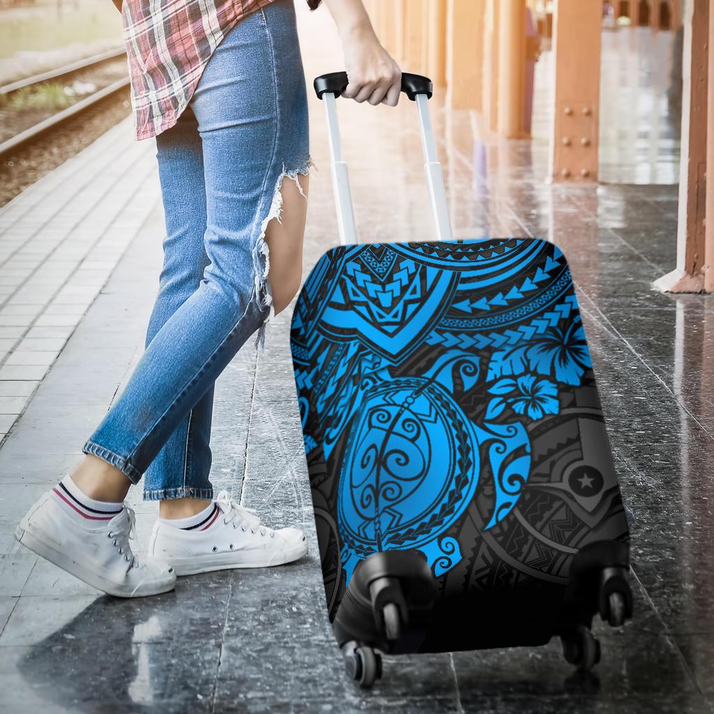 Yap Polynesian Luggage Covers - Blue Turtle - Polynesian Pride