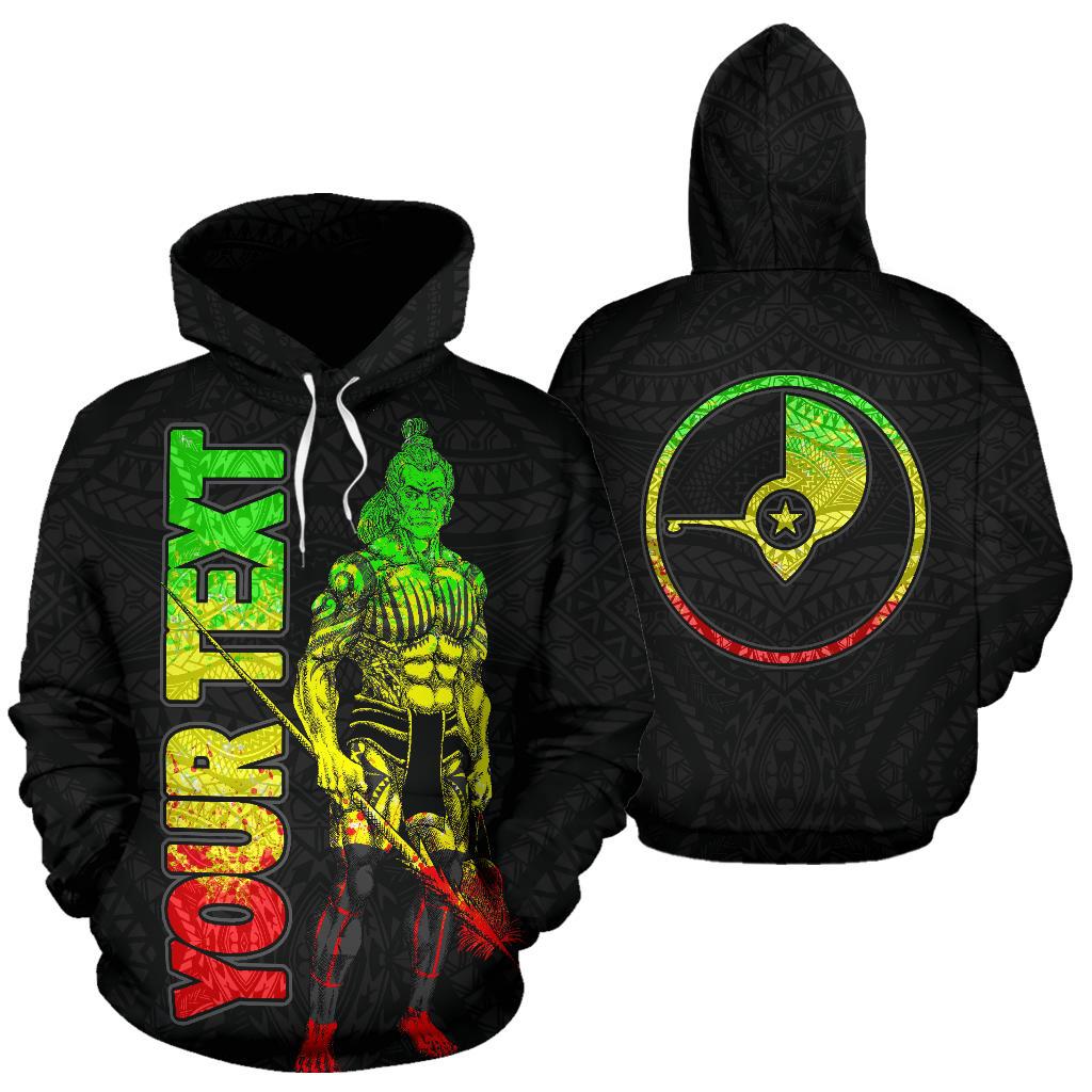 Yap Custom Hoodie Micronesia Yapese Warrior Reggae Unisex Reggae - Polynesian Pride