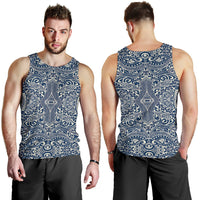 Polynesian Men's Tank Top Blue White - Polynesian Pride