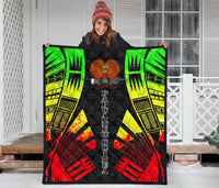 Papua New Guinea Premium Quilt - Papua New Guinea Coat Of Arsms Polynesian Reggae Tattoo - Polynesian Pride