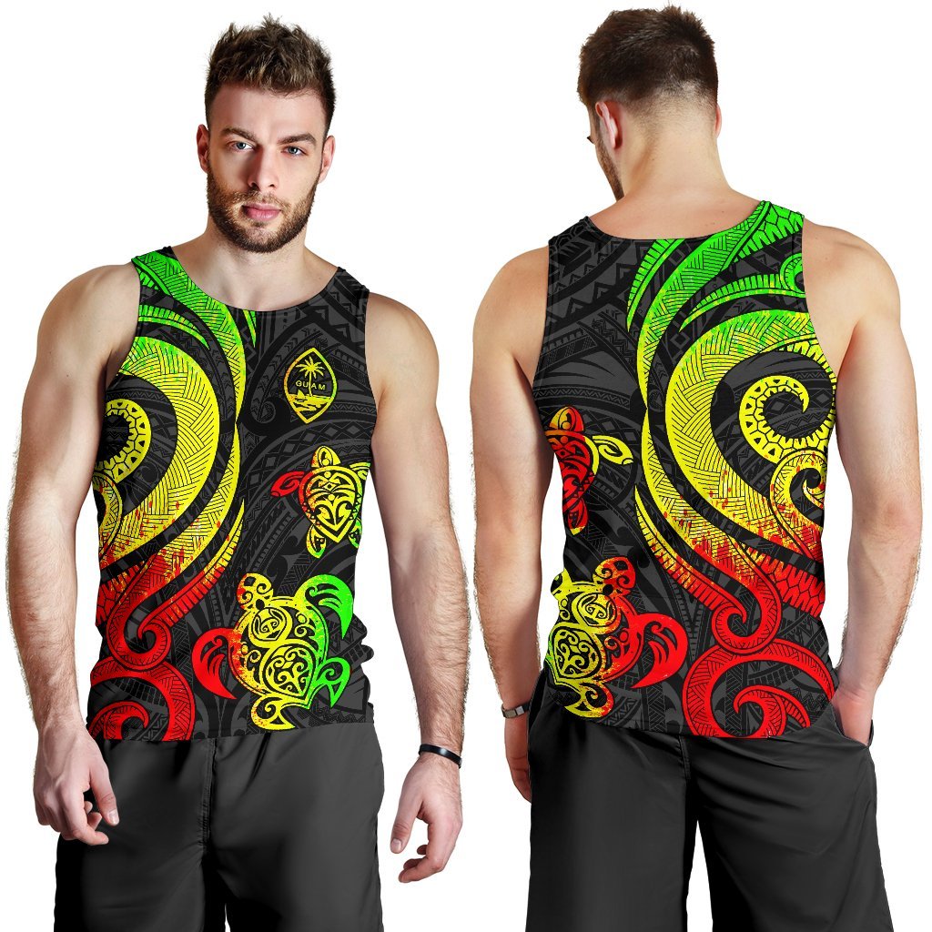 Guam Men's Tank Top - Reggae Tentacle Turtle - Polynesian Pride
