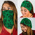 Polynesian Turtle Palm And Sea Pebbles Green Bandana 3 - Pack - Polynesian Pride