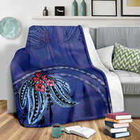 Hibiscus Flowers Premium Blanket - Polynesian Patterns Style - Polynesian Pride