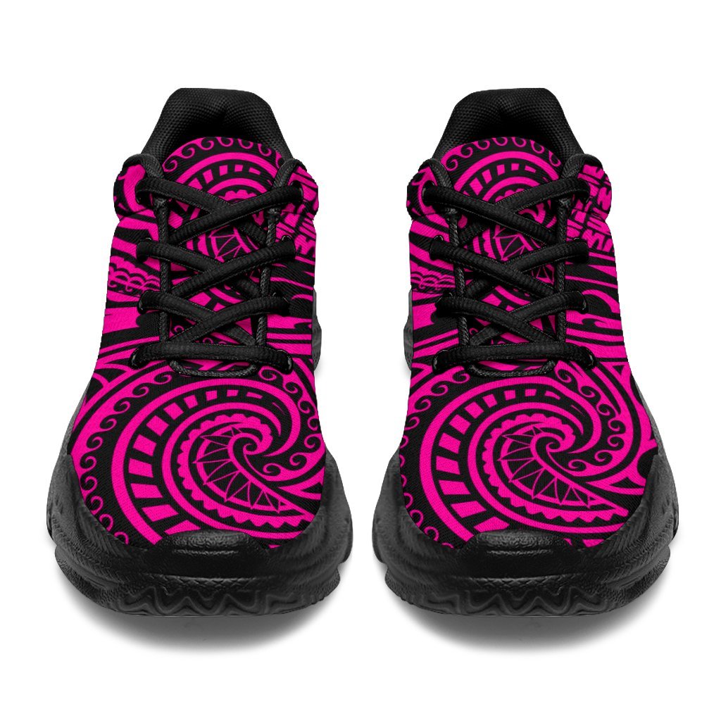 Polynesian Maori Lauhala Pink Chunky Sneakers - Polynesian Pride