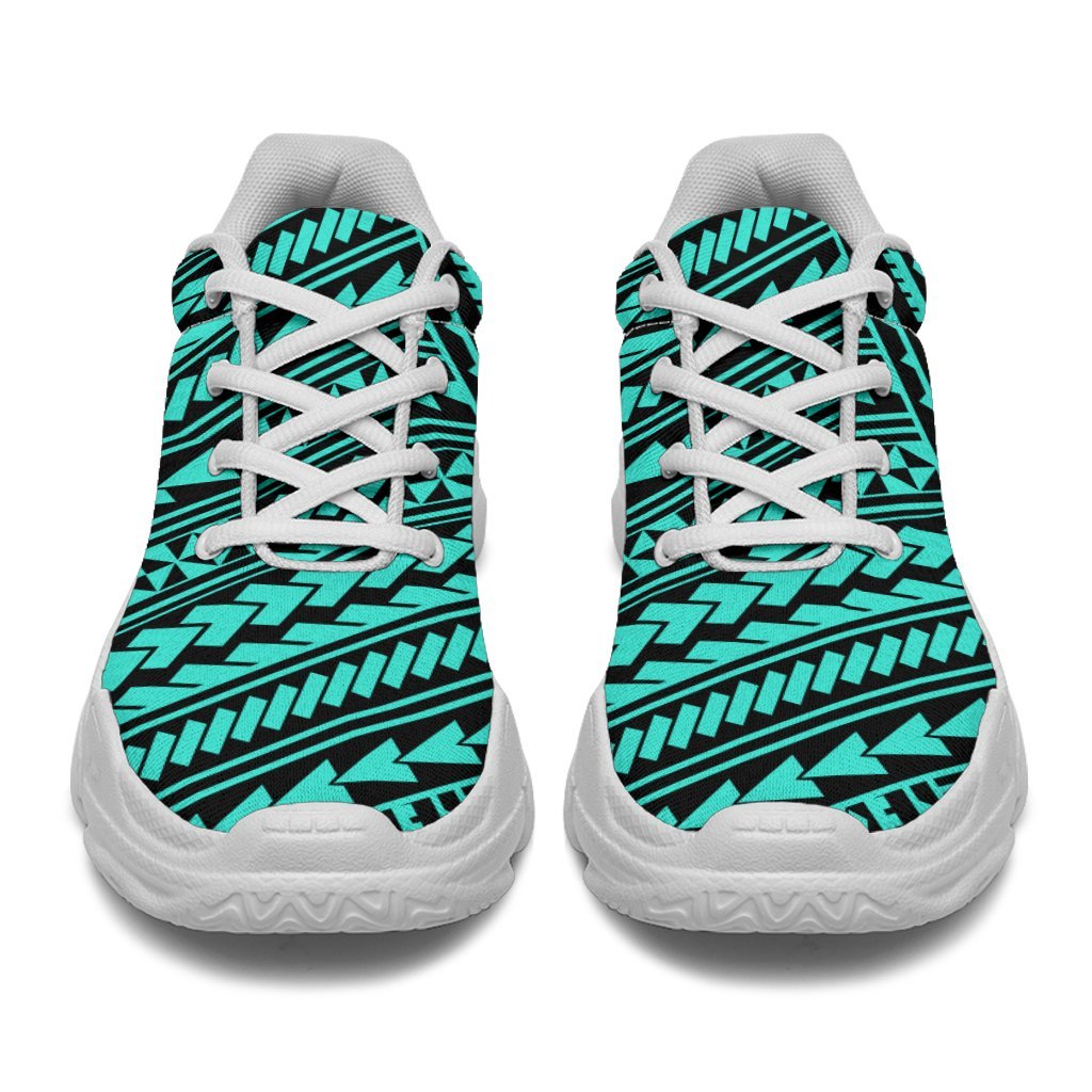Polynesian Nation Turquoise Chunky Sneakers - Polynesian Pride