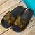 Kosrae Slide Sandals - Turtle Hibiscus Pattern Gold - Polynesian Pride