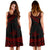 Plumeria Flowers Polynesian Women's Dress - Red Black Color - Polynesian Pride