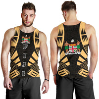 Fiji Men Tank Top - Polynesian Tattoo Gold - Polynesian Pride