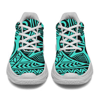 Polynesian Hawaiian Style Tribal Tattoo Turquoise Chunky Sneakers - Polynesian Pride