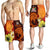 Fiji Custom Personalised Men's Shorts - Tribal Tuna Fish Orange - Polynesian Pride