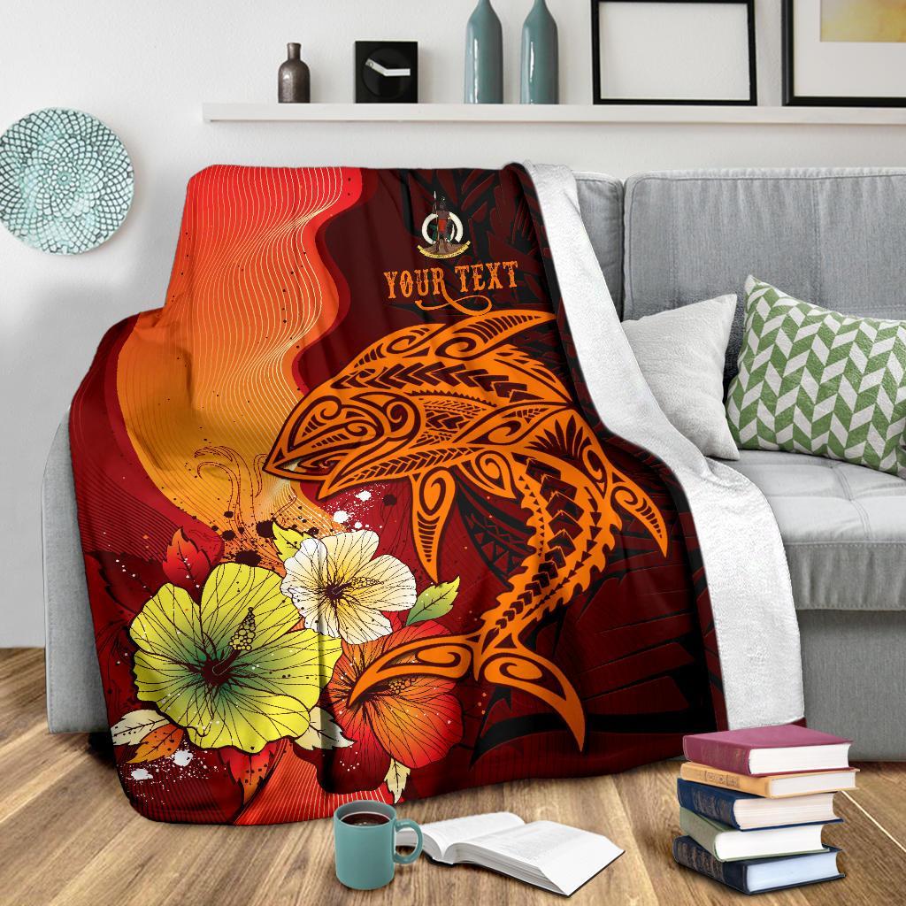 Vanuatu Custom Personalised Premium Blankets - Tribal Tuna Fish - Polynesian Pride