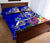 Tonga Custom Personalised Quilt Bed Set - Turtle Plumeria (Blue) - Polynesian Pride