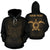 Polynesian ll Over Custom Hoodie Gold Turtle Tribal Pattern Unisex Black - Polynesian Pride