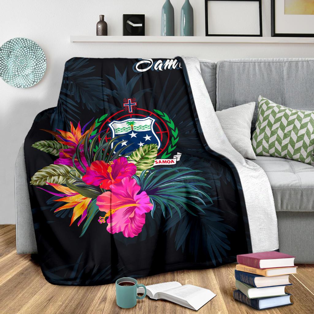 Samoa Polynesian Premium Blanket - Tropical Flower - Polynesian Pride