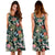 Hawaii Tropical Plumeria Pattern With Palm Leaves Midi Dress - Polynesian Pride