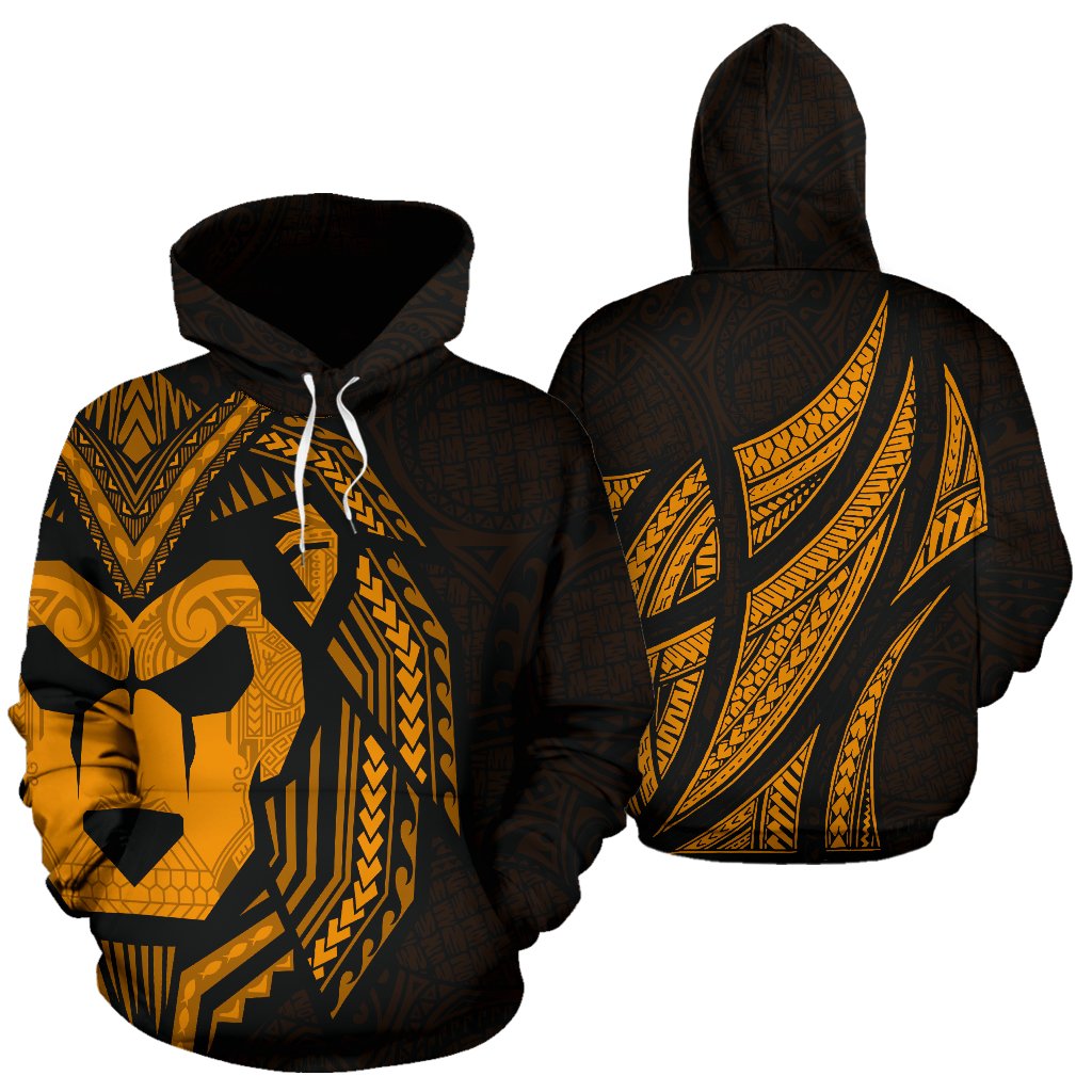 Sua Lions Pride Polynesian Warrior Hoodie Gold Color Unisex Gold - Polynesian Pride