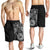 American Samoa Polynesian Shorts (Men) - White Turtle Manta Ray White - Polynesian Pride