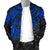 Cook Islands Polynesian Bomber Jacket (Men) - Blue Turtle - Polynesian Pride