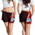 Guam Polynesian Women's Shorts - Coat Of Arm With Hibiscus Women Red - Polynesian Pride