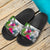 Yap Custom Personalised Slide Sandals White - Turtle Plumeria Banana Leaf - Polynesian Pride