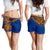 Marshall Islands Polynesian Shorts (Women) - Blue Turtle - Polynesian Pride