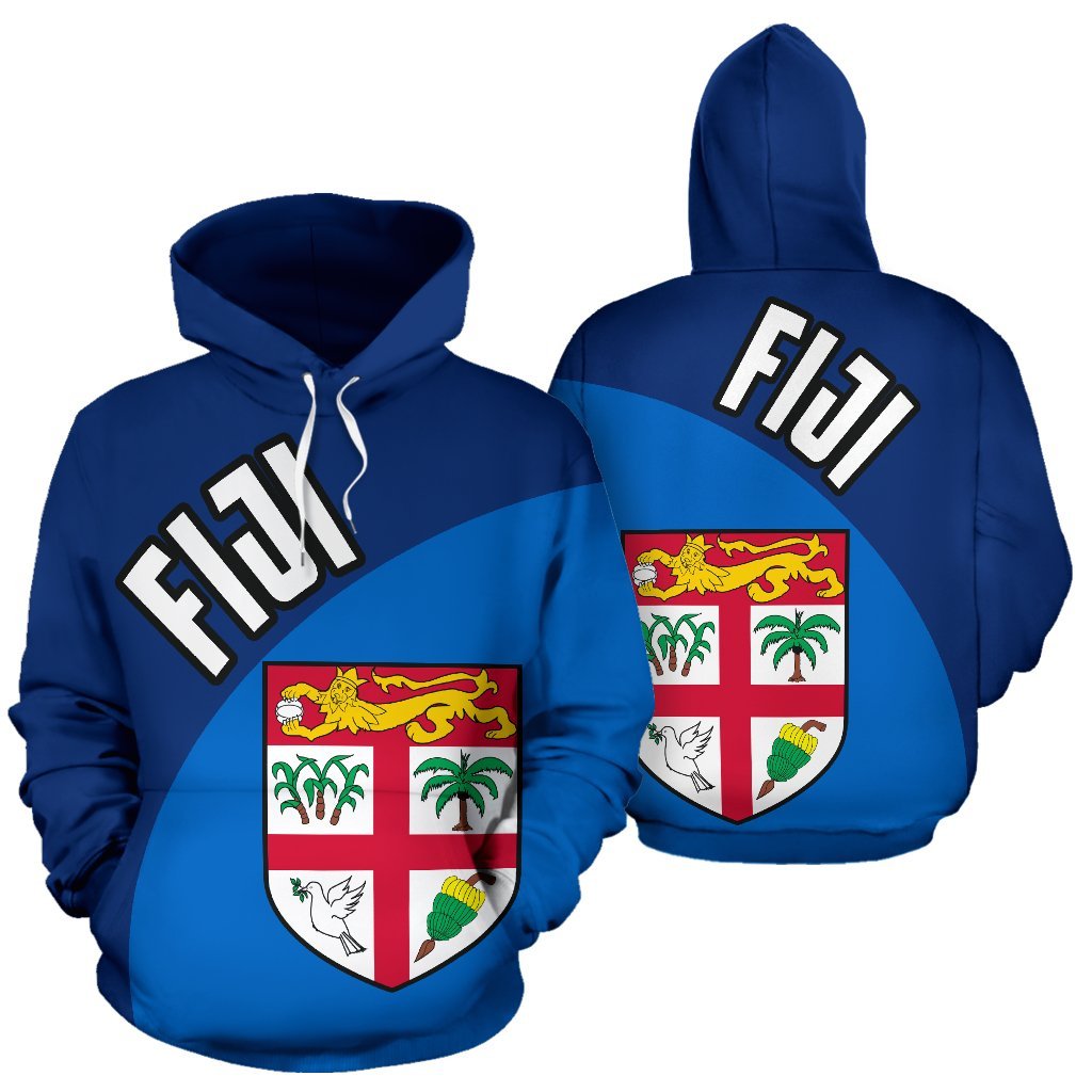 Fiji Hoodie Fiji Flag Unisex Blue - Polynesian Pride