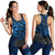 Tonga Polynesian Racerback Tank (Women) - Blue Turtle Flowing - Polynesian Pride