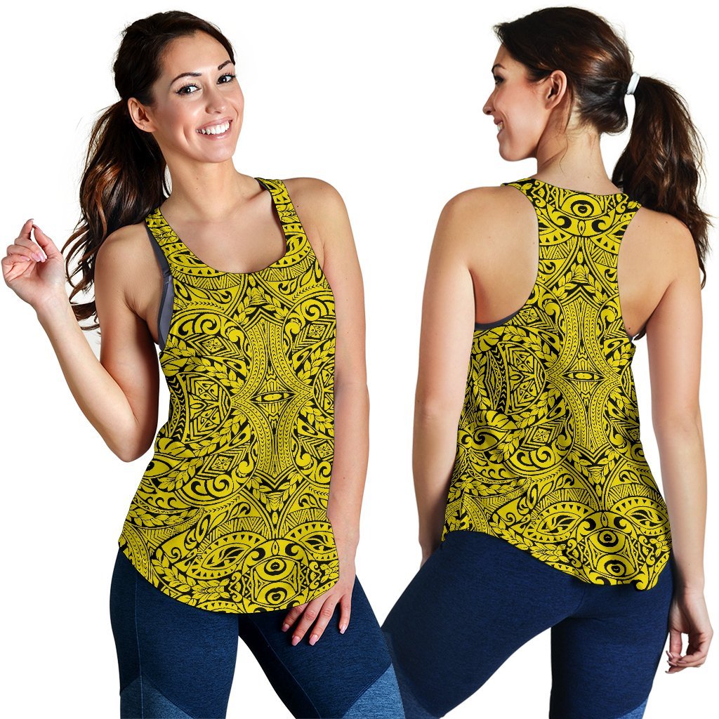 Polynesian Culture Yellow Women's Racerback Tank Top - Polynesian Pride
