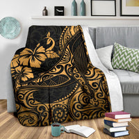 Polynesian Hawaii Premium Blanket - Polynesian Golden Humpback Whale - Polynesian Pride