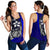 Kosrae Micronesia Women's Racerback Tank Blue - Turtle With Hook Blue - Polynesian Pride