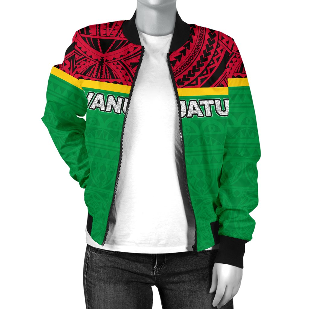 Vanuatu Women's Bomber Jacket - Polynesian Design - Polynesian Pride