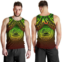 Polynesian American Samoa Men's Tank Top - Reggae Vintage Polynesian Patterns - Polynesian Pride