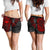 Samoa Polynesian Shorts (Women) - Red Turtle Flowing - Polynesian Pride