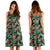 Hawaii Tropical Monstera Leaf Green Mix Midi Dress - Polynesian Pride