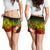 Chuuk Women's Shorts - Humpback Whale with Tropical Flowers (Yellow) - Polynesian Pride