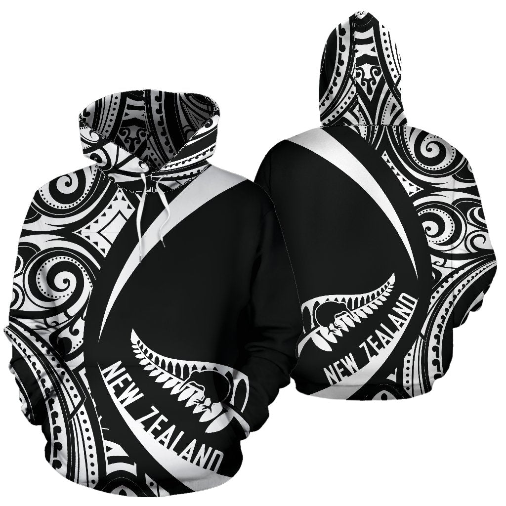 New Zealand Maori Pattern Hoodie Circle Style - Polynesian Pride