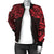 New Zealand Women's Bomber Jacket, Maori Polynesian Tattoo Red - Polynesian Pride